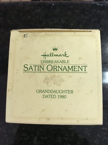 VINTAGE Hallmark Merry Christmas Granddaughter Tree Ornament 1980 Holiday RARE