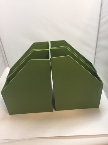 LOT Of 4 Plastic Magazine File Stand Holder Home Office Storage Files Documents