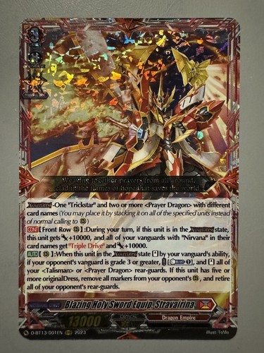 CARDFIGHT VANGUARD BLAZING HOLY SWORD EQUIP STRAVAIRINA D