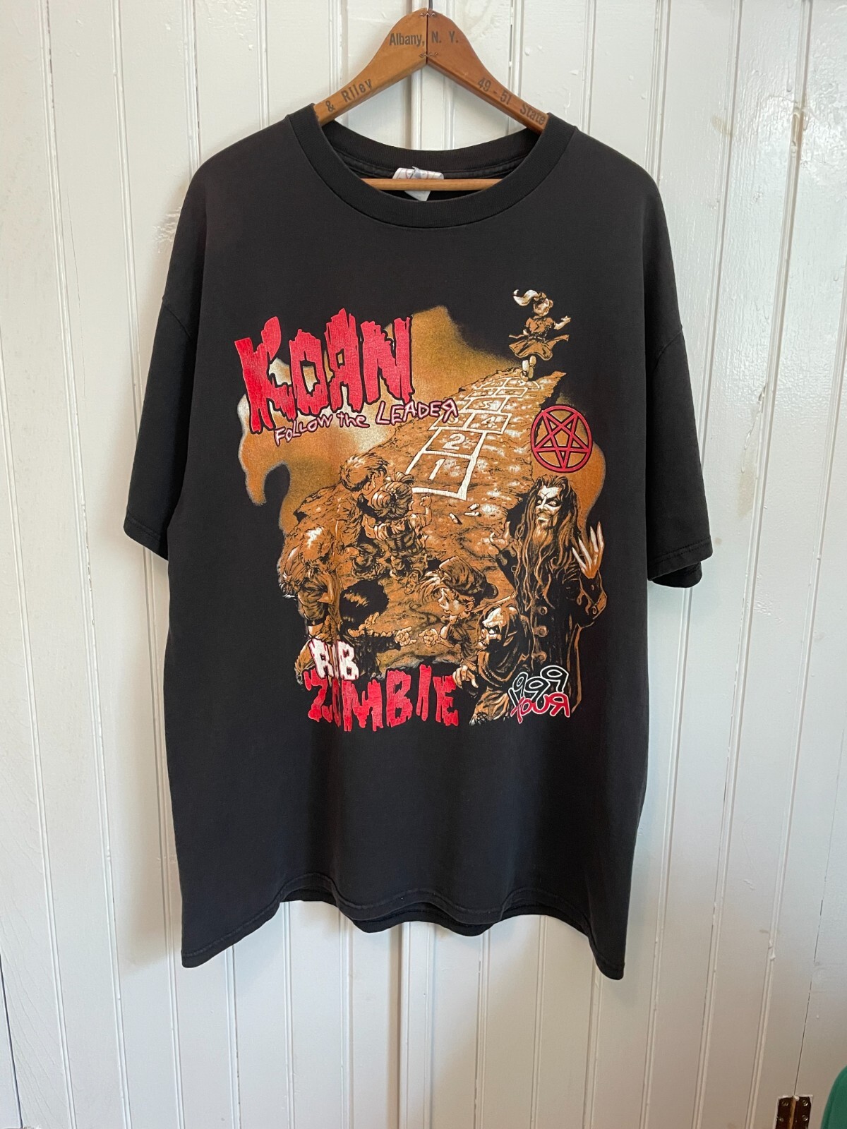 VTG 90s Korn Rob Zombie 1999 Tour Shirt Follow the Leader Hellbilly Deluxe XL VTG 90s Korn Rob Zombie 1999 Tour Shirt Follow the Leader Hellbilly Deluxe XL