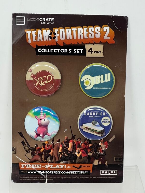 Team Fortress 2 Collector's Set 4 Pins- Loot Crate Exclusive