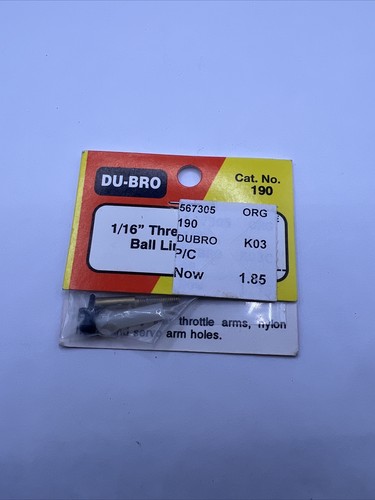 Dubro 190 1/16" Threaded Ball Links