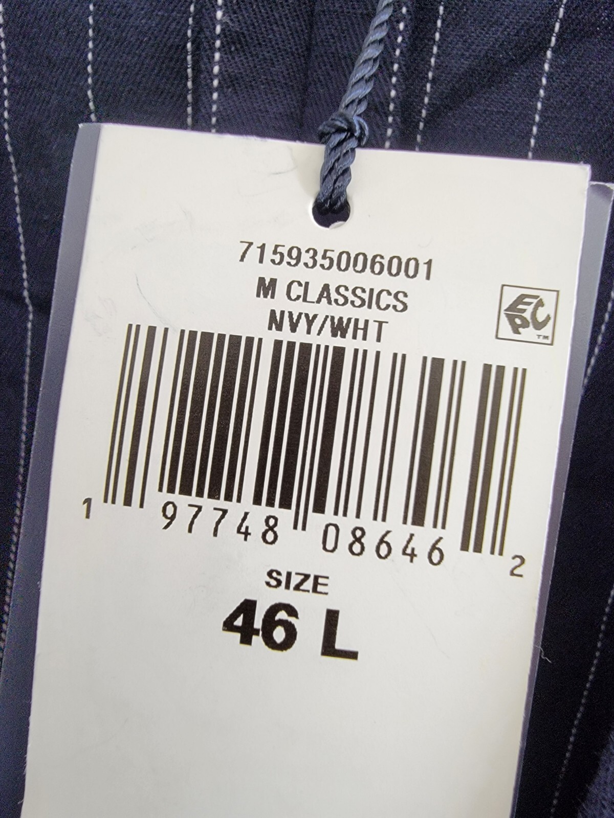 Polo Ralph Lauren Soft Pinstriped Sport Coat Men's 46L Navy Linen Blend Pockets - Picture 20 of 20
