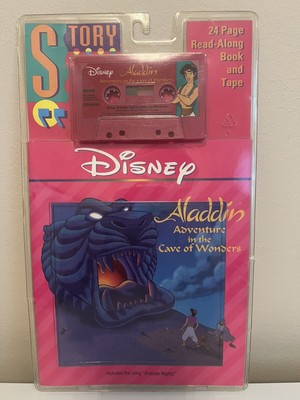 1992 Disney Aladdin Adventure In The Cave Of Wonders 24pg Read Along Book & Tape