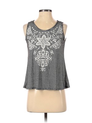 Coco's CloZet Women Gray Sleeveless T-Shirt S