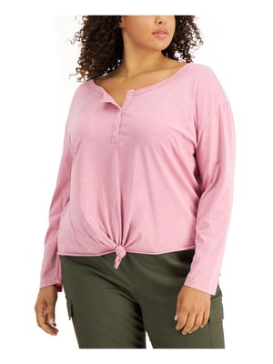 

Женский розовый топ с длинными рукавами REBELLIOUS ONE Plus