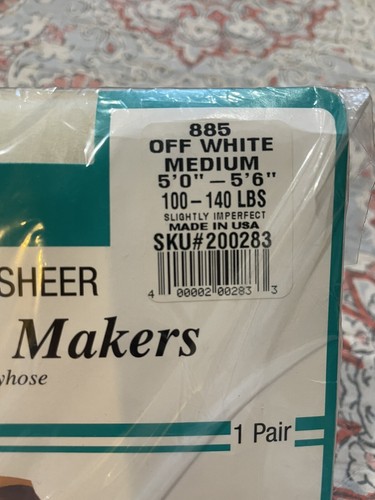 Vintage Famous Maker Ultra Sheer Pantyhose Park Avenue New 100% Nylon Pick Color