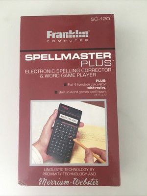 Vintage Franklin Computer Spellmaster Plus SC-120 Calculator New In Box!