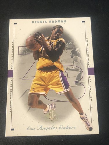 Dennis Rodman 2004-05 SP Game Used Autographed Legendary Fabrics #079/100 Upper Deck Dennis Rodman Basketball Sports Trading Cards