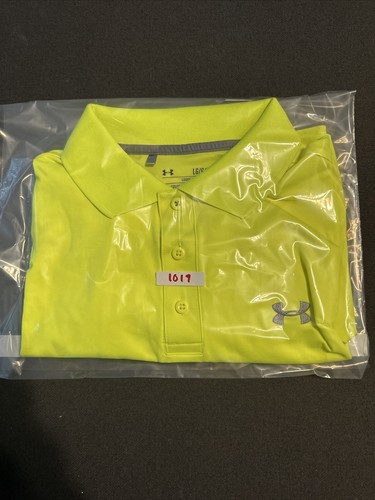 Under Armour Golf Polo Large Neon Yellow