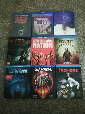  9 Scary Horror Blu-ray Movie Hell Fest Doom The Nun Happy Death Day + more, NEW
