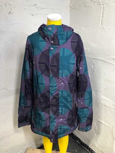 Burton Dryride Snowboarding Jacket Womens Size 3 Blue Purple