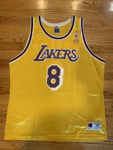 Vintage NBA Kobe Bryant Champion Lakers Home/Away #8 Jersey Black Mamba Sz.  48