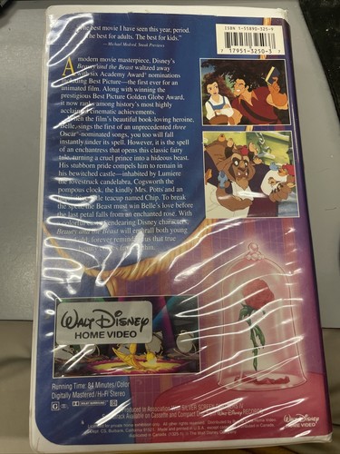 DISNEY'S ULTRA RARE BEAUTY AND THE BEAST BLACK DIAMOND VHS