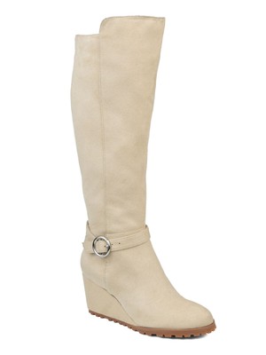 

JOURNEE COLLECTION Женские ботинки Veronica на танкетке с бежевой подошвой 8,5, Бежевый, VERONICA-BEI-085XWC