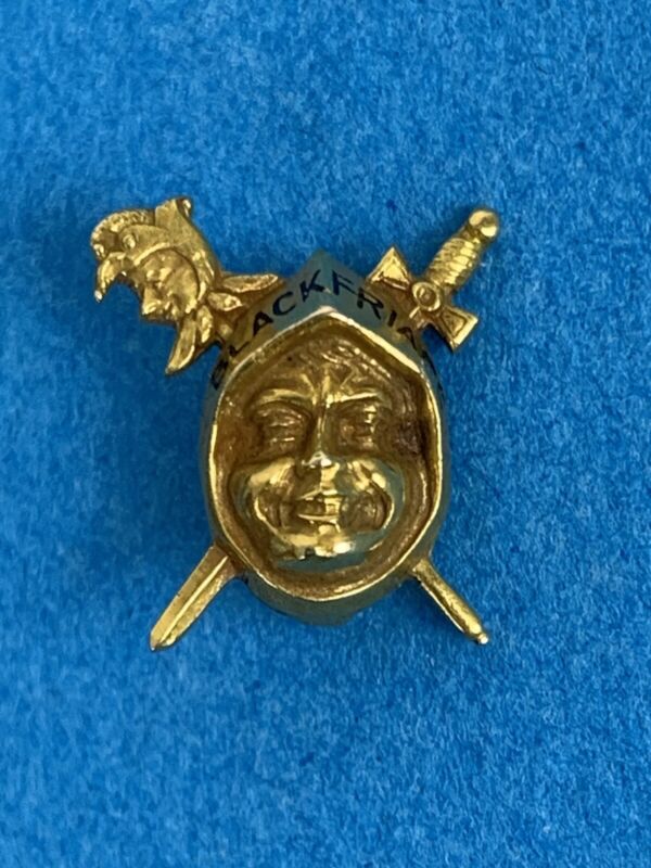 Rare Antique Blackfriars Monastery Fraternity Lapel Pin 10k Gold
