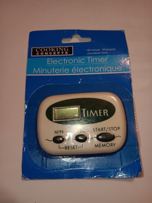 Cooking Concepts Electronic Kitchen Timer NEW Sealed