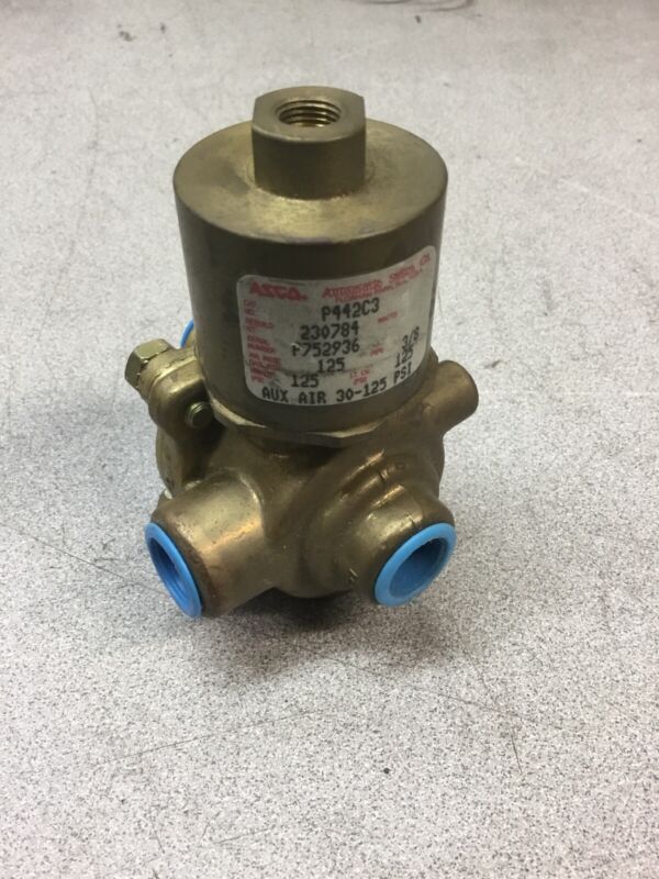 New No Box Asco P442c3 Air Operated 4/2 Valve; 3/8” Npt, 2-position, 3/16 Orf.