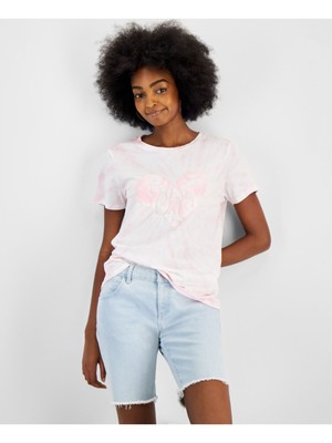 

Женская белая футболка с круглым вырезом и короткими рукавами GUESS, Белый