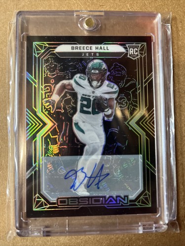NFL Breece Hall auto 1of1 おまけ付き 2022 Panini Obsidian Football #107 BREECE HALL RC Auto /199