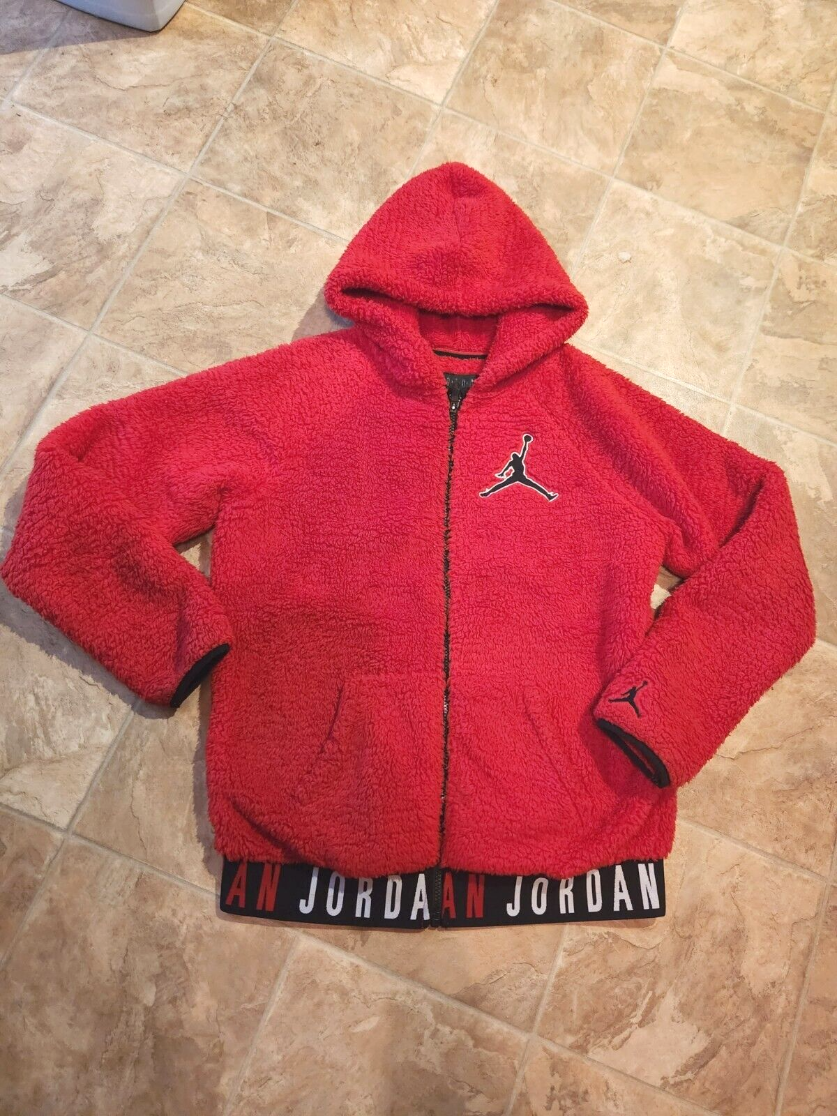Boys red zip up hoodie sale