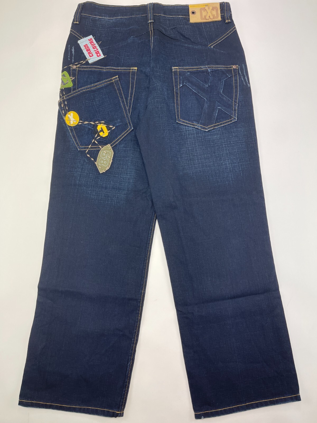 パンツ Used Blue Baggy Curve Denim archive NWT Shein Curve Womens Light Blue High Rise Cropped Denim