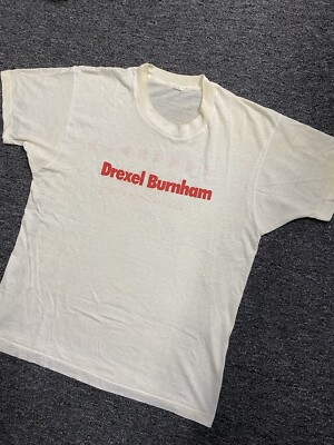 VTG DREXEL BURNHAM T-SHIRT MADE IN USA VINTAGE BANK LAMBERT LEHMAN BROTHERS