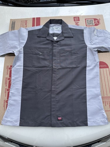 Red Kap Ripstop Audi Work Shirts size large Short  Sleeve  Hidden Button Closure