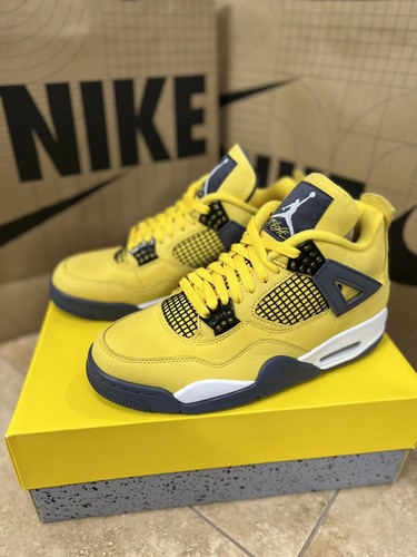 Air Jordan 4 Retro Lightning 2021 - Men Size 8 - Yellow
