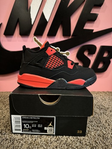 Jordan 4 Retro (TD) 'Red Thunder' Black/Multi-Color BQ7670