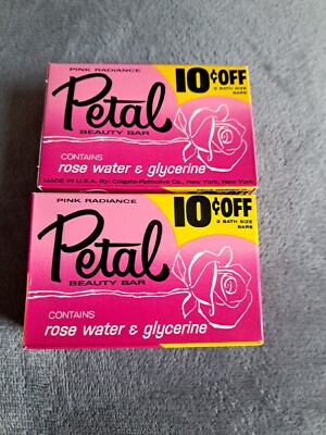 2 Vtg NEW NOS Discontinued   Colgate-Palmolive PETAL Bar Soap very (Rare)