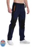 BondiTrekk Mens Snow Ski Pants Fleece Lined Winter Hiking Waterproof Insulated Snowboard Outdoor Pant with Belt Zipper Pockets Navy Blue S