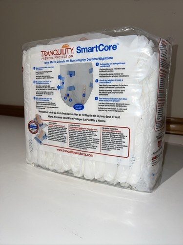Tranquility SmartCore Disposable Briefs Adult Size Medium  Diaper w/ Tabs Qty 12
