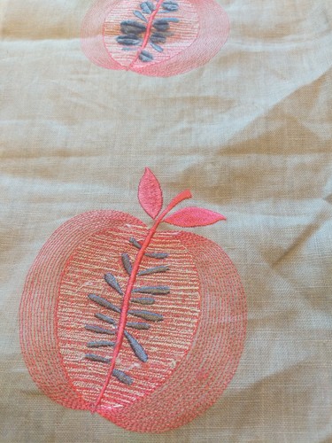 Boussac Pavot Craft Embroidered Fabric Remnant