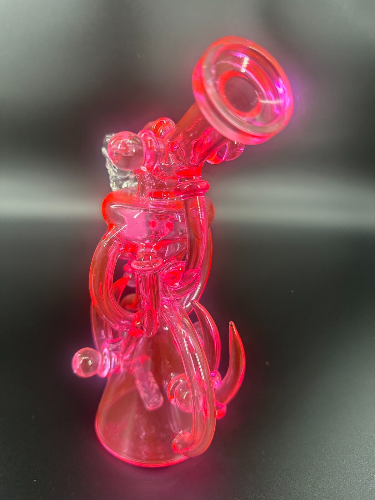 8.5 "  Bong ALIEN Glass Water Pipe Pink  MONSTER USA