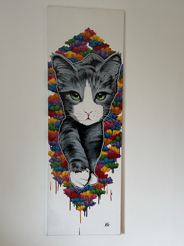 Arsh Mandrome-Tableau Art Moderne, Street Art, Acrylique Sur Toile SignÃ© Main ÃA