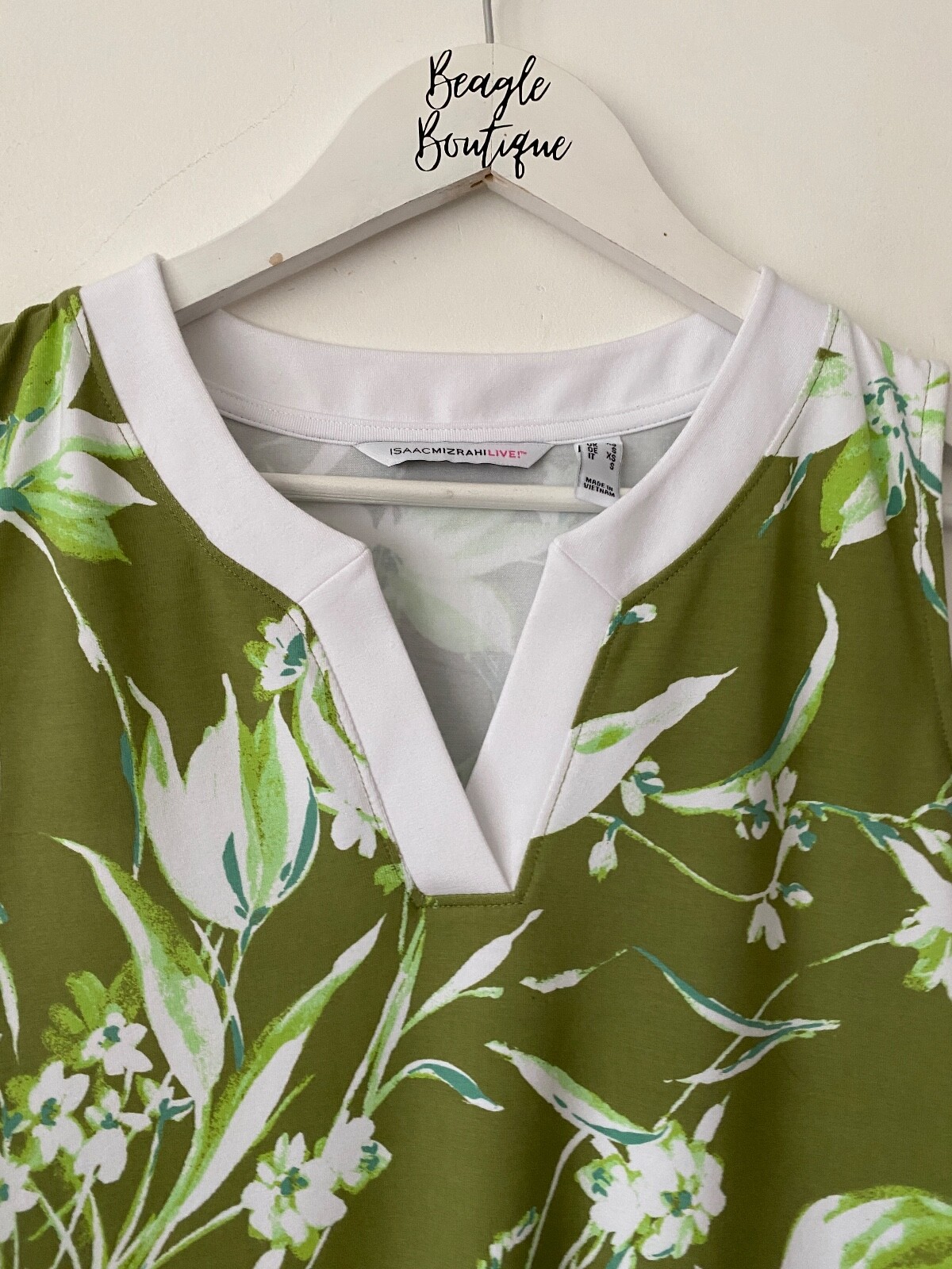 Isaac Mizrahi Live! Print Floral Sleeveless Dress S, M Pink or Green - Picture 4 of 10