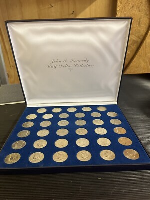 John F. Kennedy 1964-1999 Half Dollar Collection Coin Set, Some 90 40 Silver