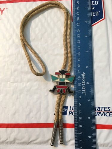 Vintage Southwest Kachina Doll Bolo tie Costume Jewelry for men