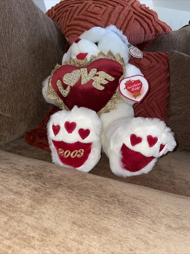 Dan Dee Sweetheart Teddy &lsquo;Love&rsquo; 2003 Heart Stuffed Plush Bear Near Vintage