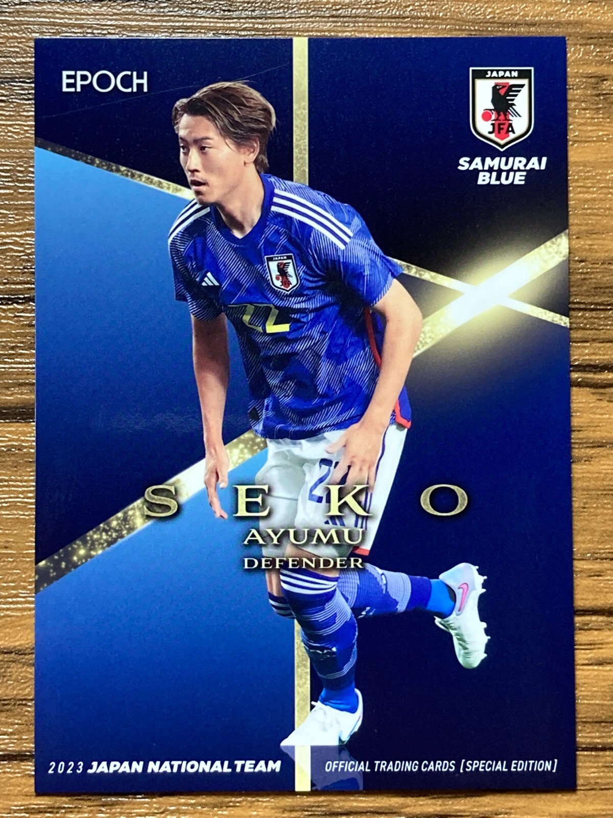 Japan Soccer Team Card Epoch Samurai Blue 2023 No.9 Ayumu