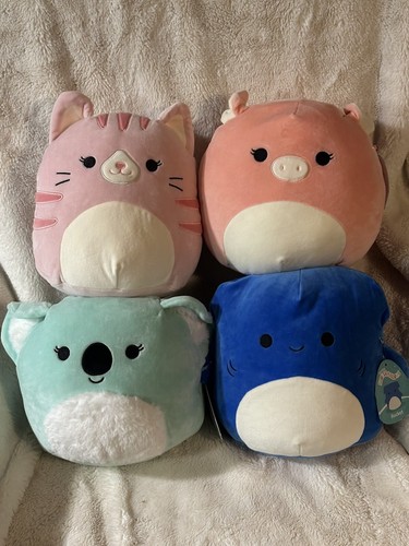 NWT Lot 4 Squishmallows  Coco Koala, Laura Cat, Petra Pig, Rocket Hammerhead 10