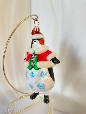 Christopher Radko Glass Christmas Ornament EMPEROR S NEW TREADS Penguin 
