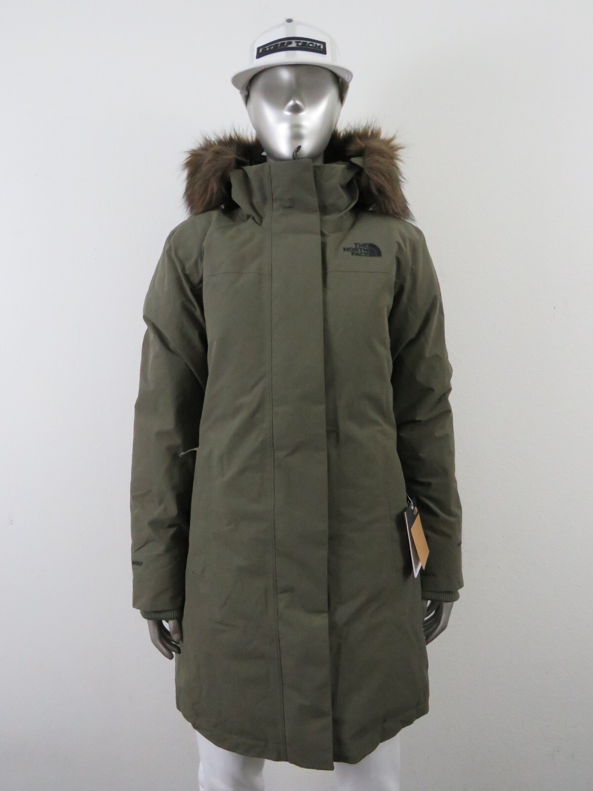 Pre-owned The North Face Womens  Arctic Parka 2 Down Waterproof Warm Winter Jacket Taupe Gr In New Taupe Green / Brown Fur