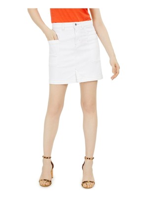 

GUESS Женская белая эластичная мини-юбка с карманами  XS, Белый