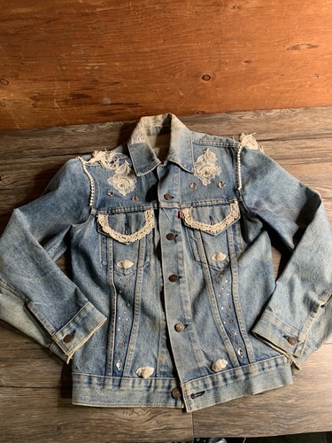 Vintage LEVI’S bleach color denim jacket Vintage 1980s Levi's Bleach Denim Jacket 80s Light Wash Jean