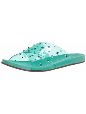 

JESSICA SIMPSON Женские бирюзовые виниловые люцитовые ремешки Tislie Slide Sals 9,5 м, Turquoise, JS-TISLIE