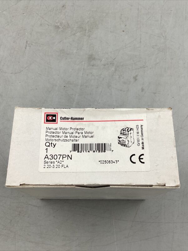 HOUSTON STOCK NEW EATON A307PN MANUAL MOTOR PROTECTOR 3.2 AMPS FREE 2 DAY AIR