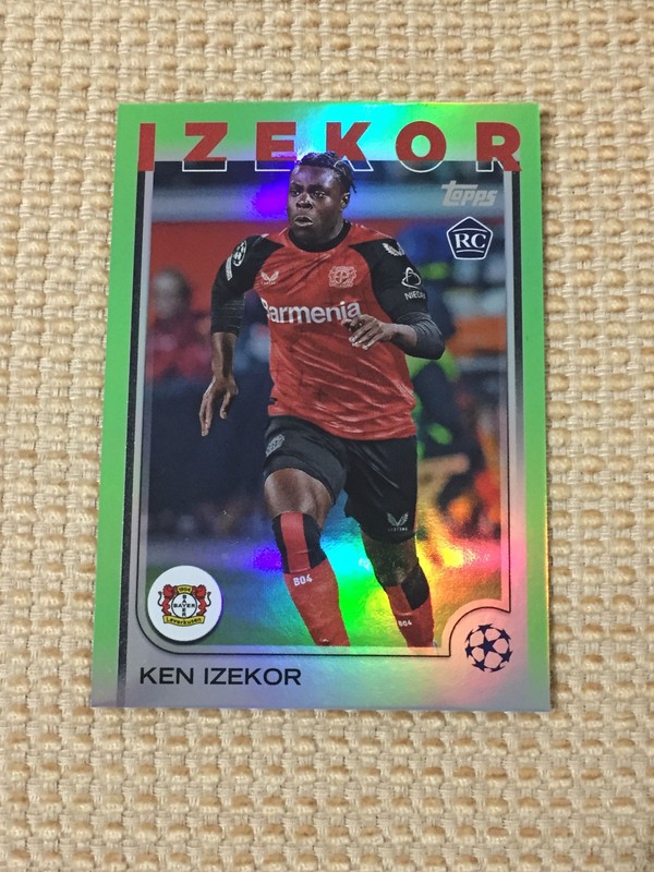 2024-25 Topps UEFA Competition Ken Izekor Rookie RC Green 72