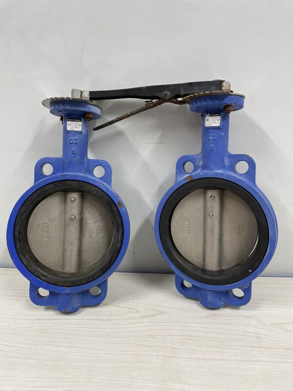 (2) smith cooper dn150 butterfly valve cf8m used. Please see desc and pics